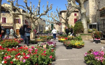 Aiguèze : Marché aux Fleurs le 17 avril au village