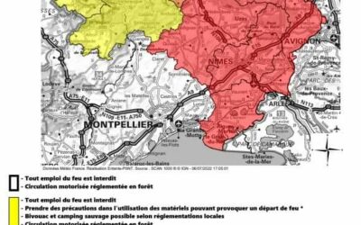 Vigilance rouge : Risque élevé d’incendies en Gard rhodanien