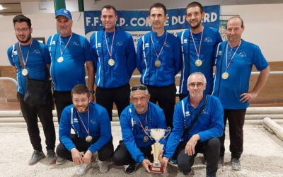 Laudun : L’équipe senior de la Boule Joyeuse championne du Gard de pétanque ! 