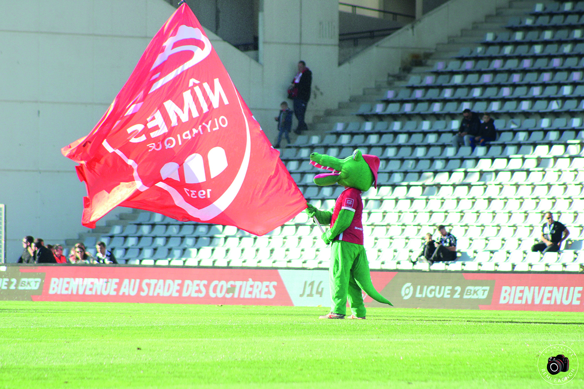 Un laudunois mascotte du Nîmes olympique