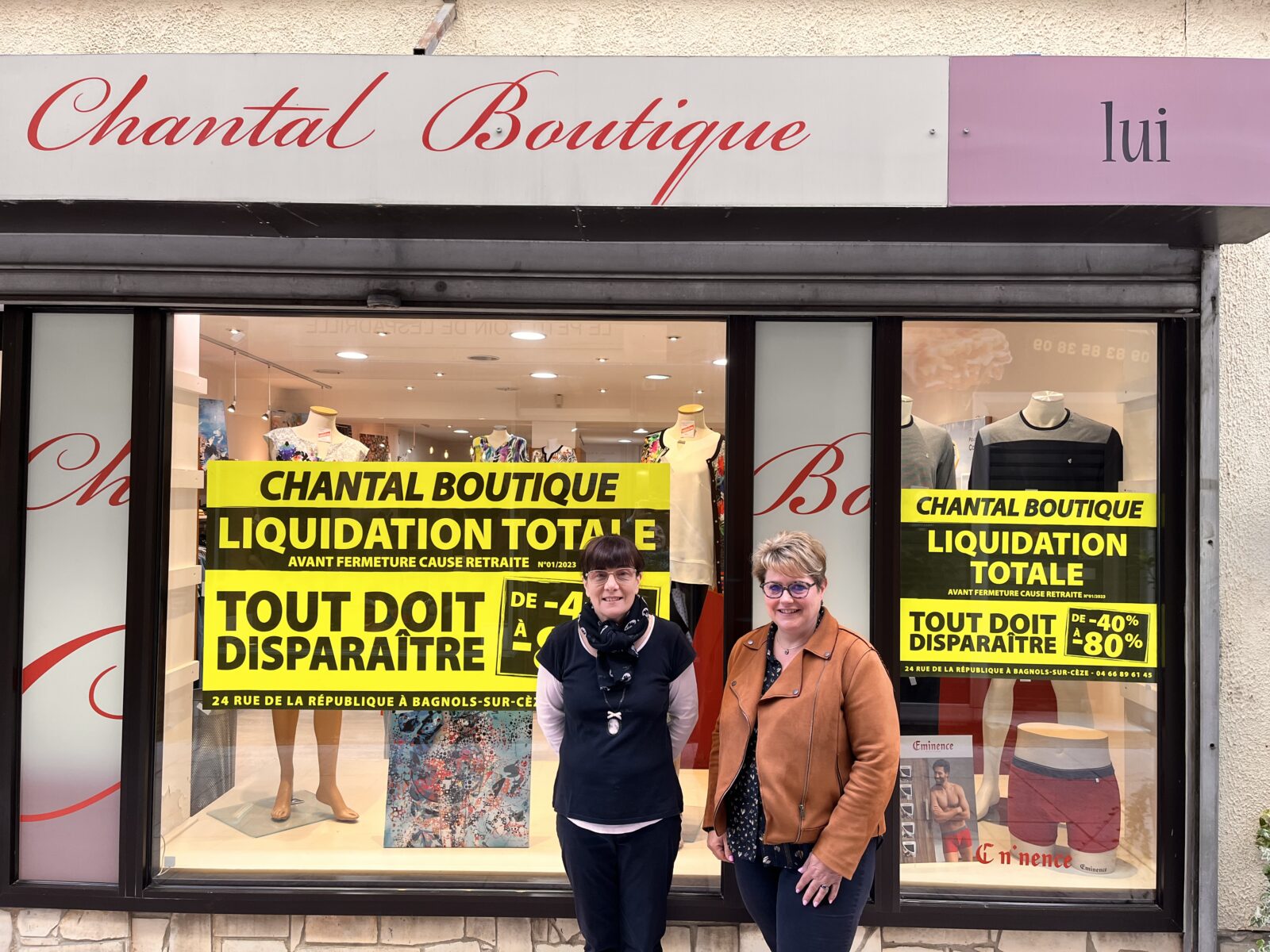 De -40 à 80% ! Déstockage chez Chantal Boutique à Bagnols-sur-Cèze