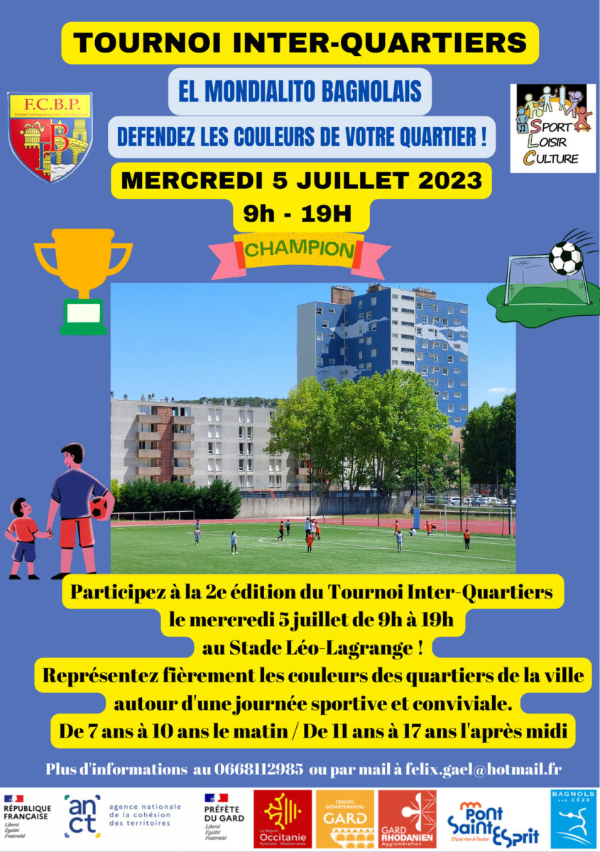 Bagnols-sur-Cèze : La deuxième édition du Tournoi inter-quartiers se déroulera le 5 juillet prochain