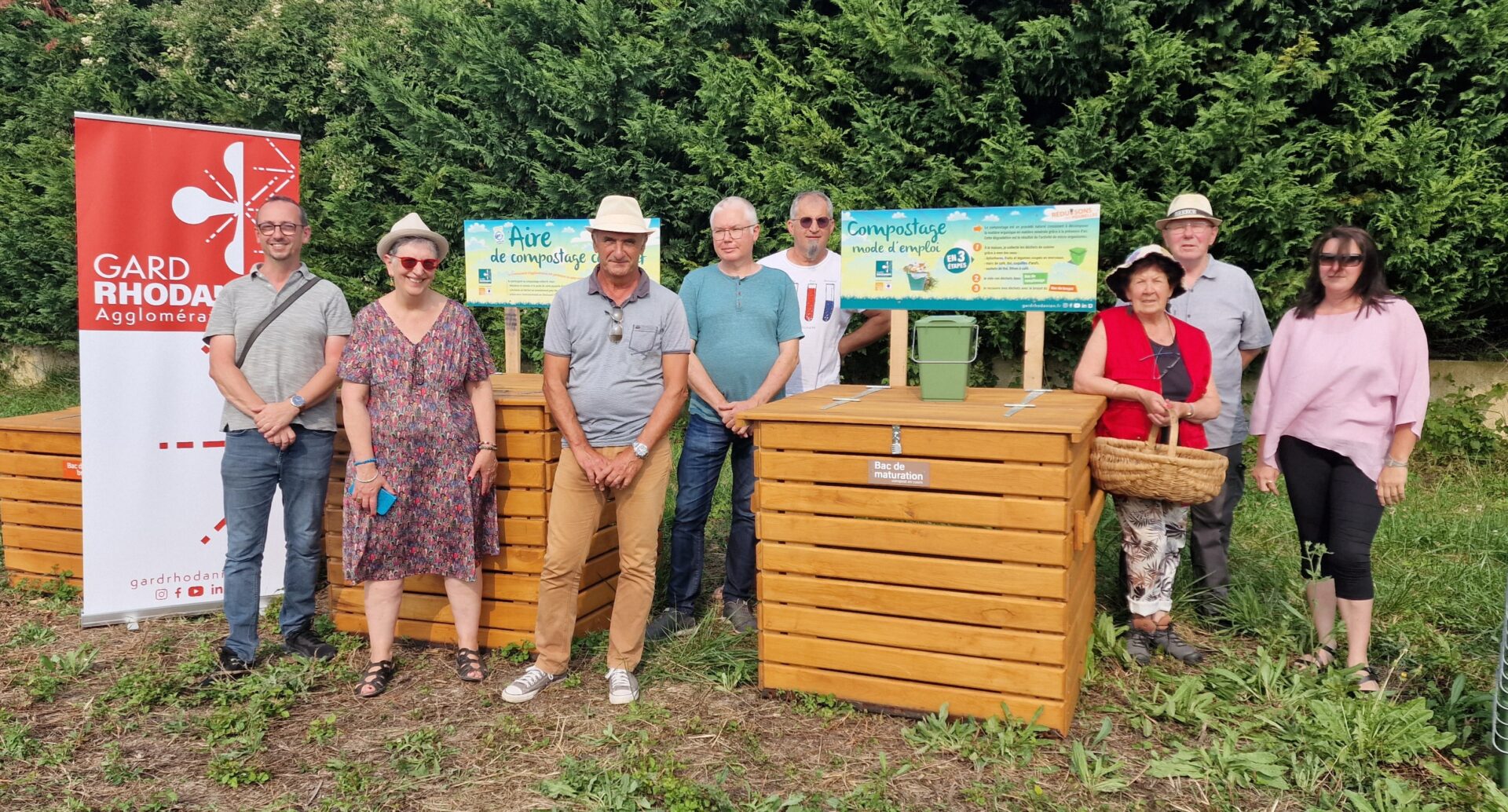 VÉNÉJAN : la seconde aire de compostage du village inaugurée