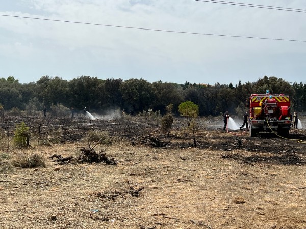 Laudun L’Ardoise : Un feu de broussaille détruit un hectare à proximité de la Légion