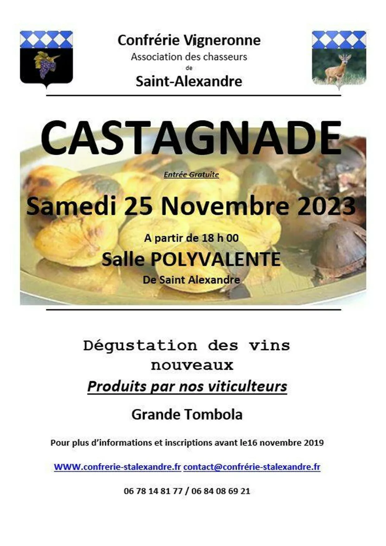 Saint Alexandre : Célébrez la châtaigne le 25 novembre prochain avec la confrérie vigneronne et l’association des chasseurs