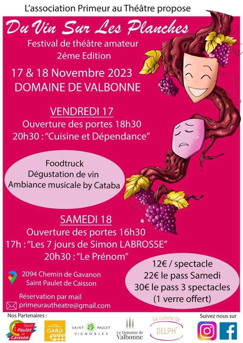 Saint Paulet de Caisson : “Du Vin sur les Planches”, la 2e édition aura lieu les 17 et 18 novembre prochain