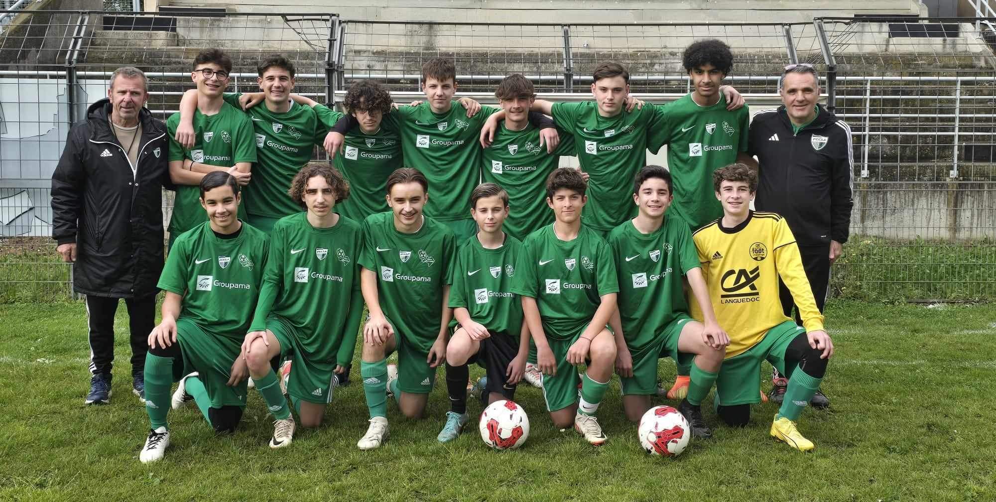 L’Entente FC Chusclan-Laudun-Cavillargues en Finale de la Coupe Gard Lozère U15