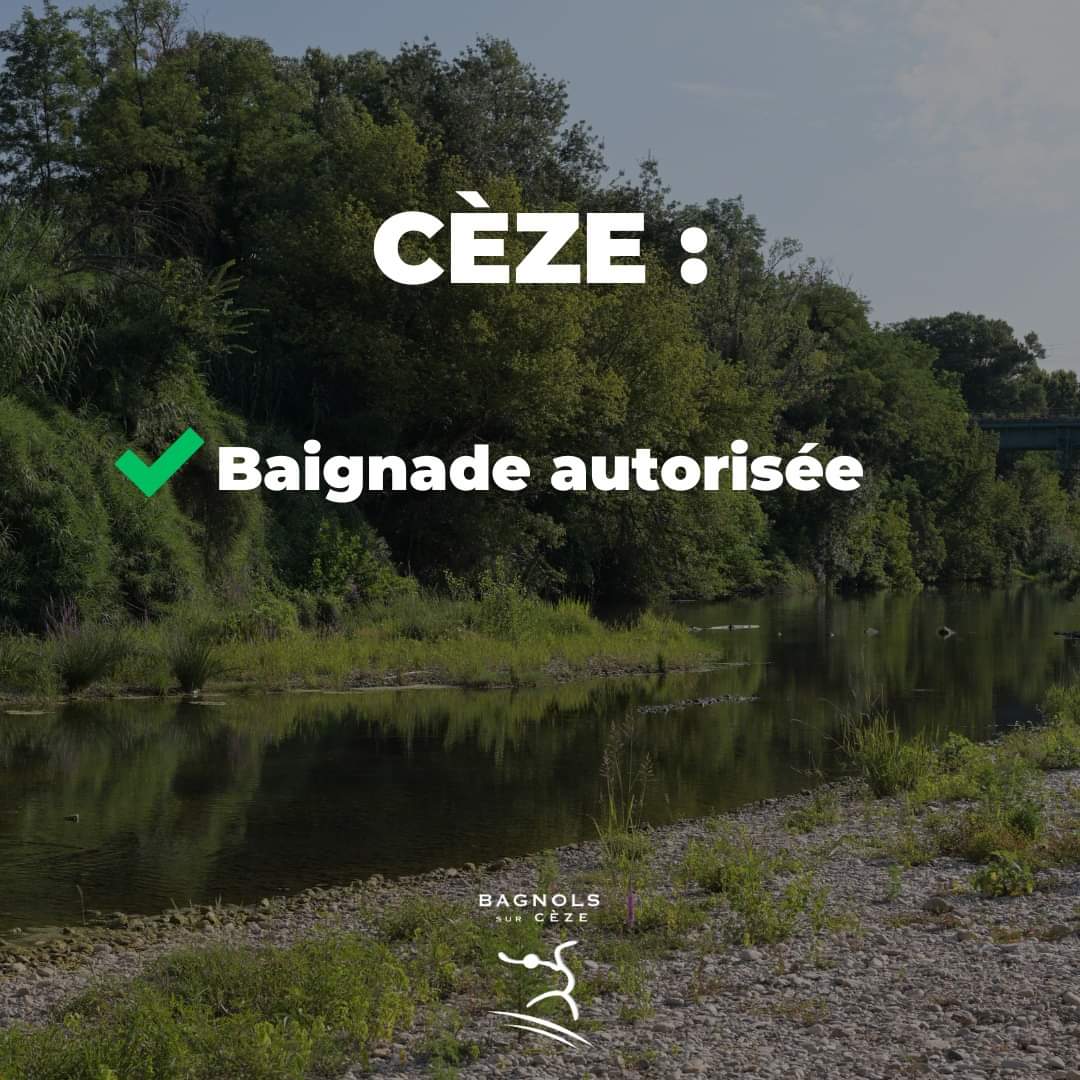 La baignade est de nouveau autorisée à Bagnols-sur-Cèze