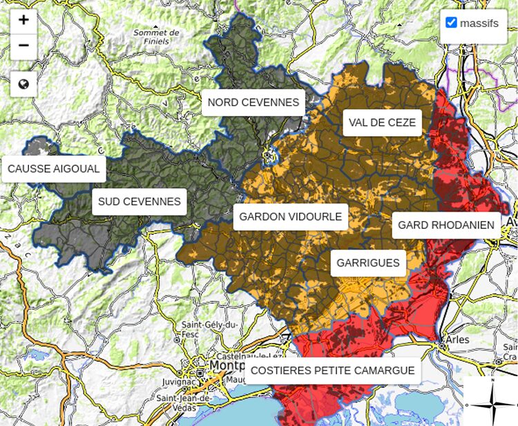 Le Gard rhodanien placé en vigilance rouge face au risque incendie ce mardi