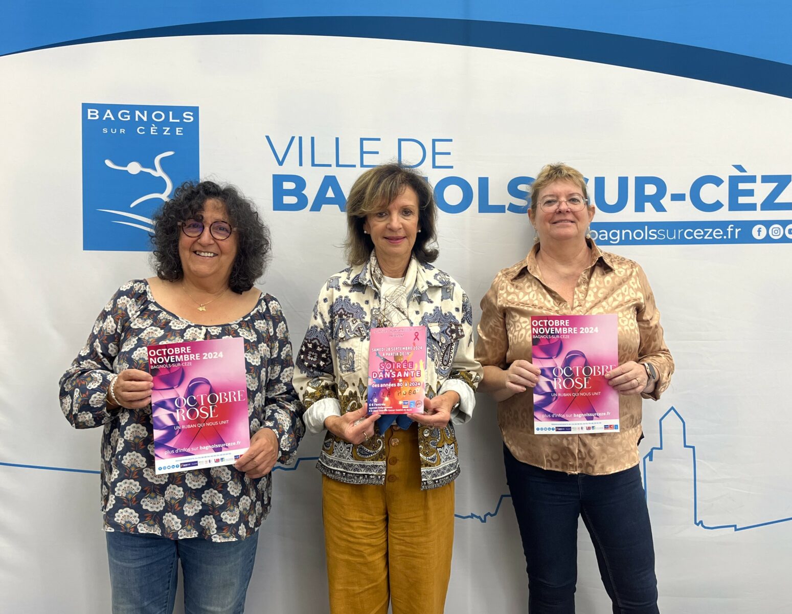 Bagnols-sur-Cèze : en octobre et en novembre, la Ville est unie par un ruban rose