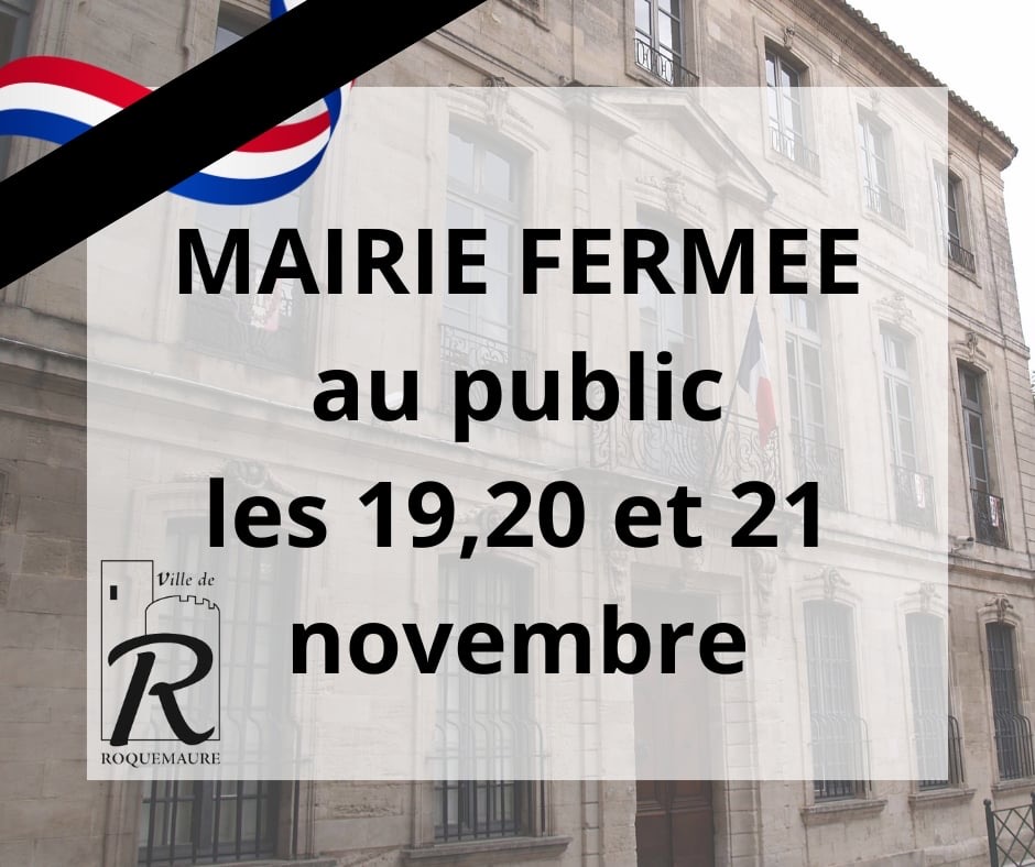 La mairie de Roquemaure s’associe à la protestation contre le PLF 2025 et fermera ses portes du 19 au 21 novembre