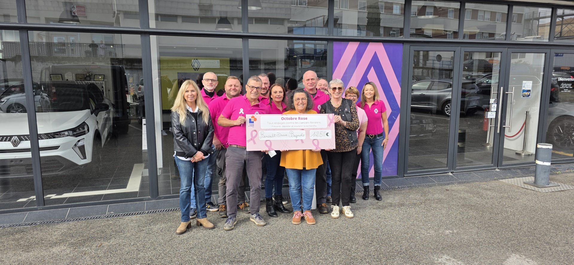 Octobre Rose : 1 250 € récoltés par Renault Bagnols !