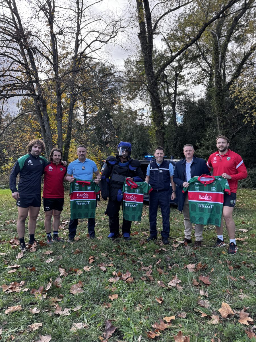 Le Rugby Club Nîmois en immersion au cœur des métiers de la gendarmerie du Gard