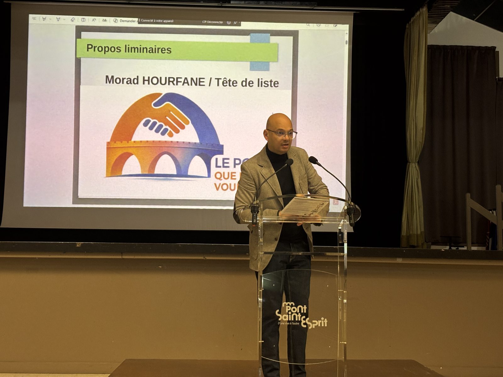 Municipales à Pont-Saint-Esprit : Morad Hourfane appelle à “créer une nouvelle surprise” au second tour