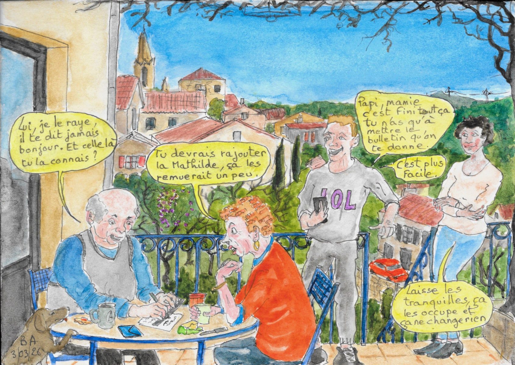 Bagnols-sur-Cèze : les croquis de B.A. : Panachage