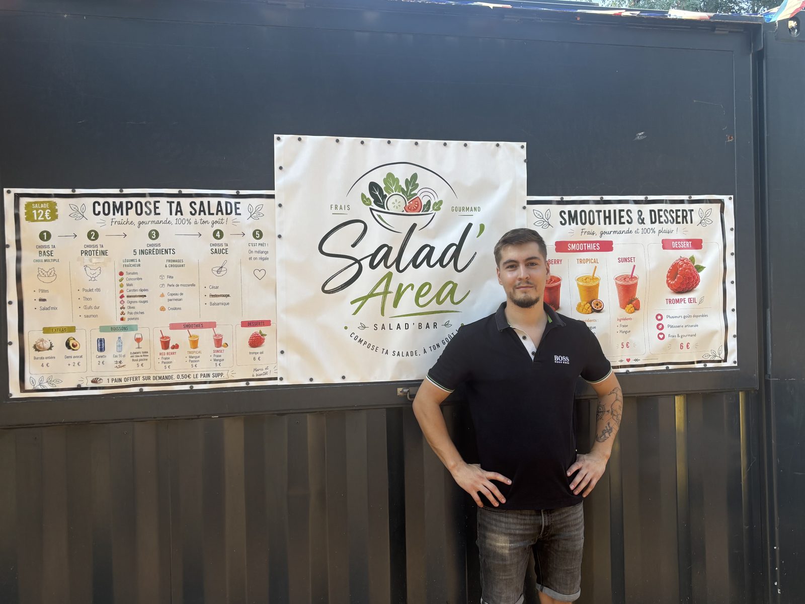 Bagnols Plage : avec Salad’ Area, Kylian Gomez mise sur une pause fraîche et healthy